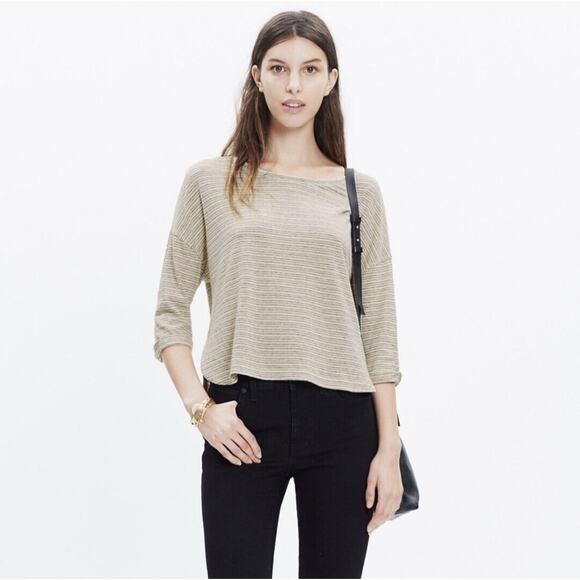 Madewell Tops - Madewell Audio Top Belridge Stripe Size Small Ivory